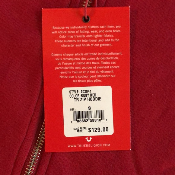 NWT Red True Religion sweatshirt - Picture 2 of 4